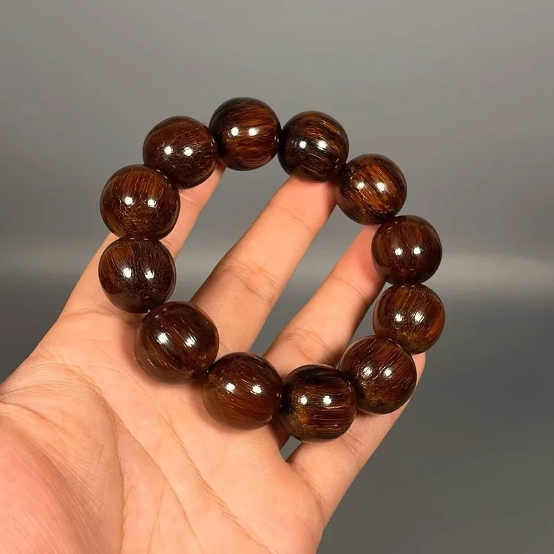 Men'S Ox Bracelet, Tibetan Ox Horn With Fish-Scale Pattern, Silk, Vintage Ethnic Style