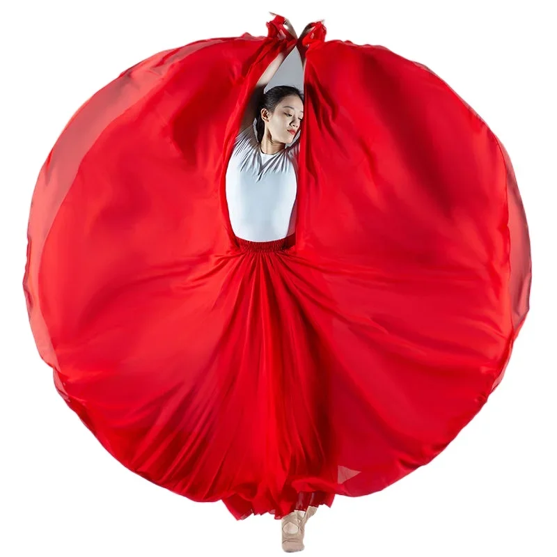 Falda de gasa para Ballet y danza del vientre para mujer, ropa de práctica larga s r, surtido, color púrpura sólido, Y2k, Q465