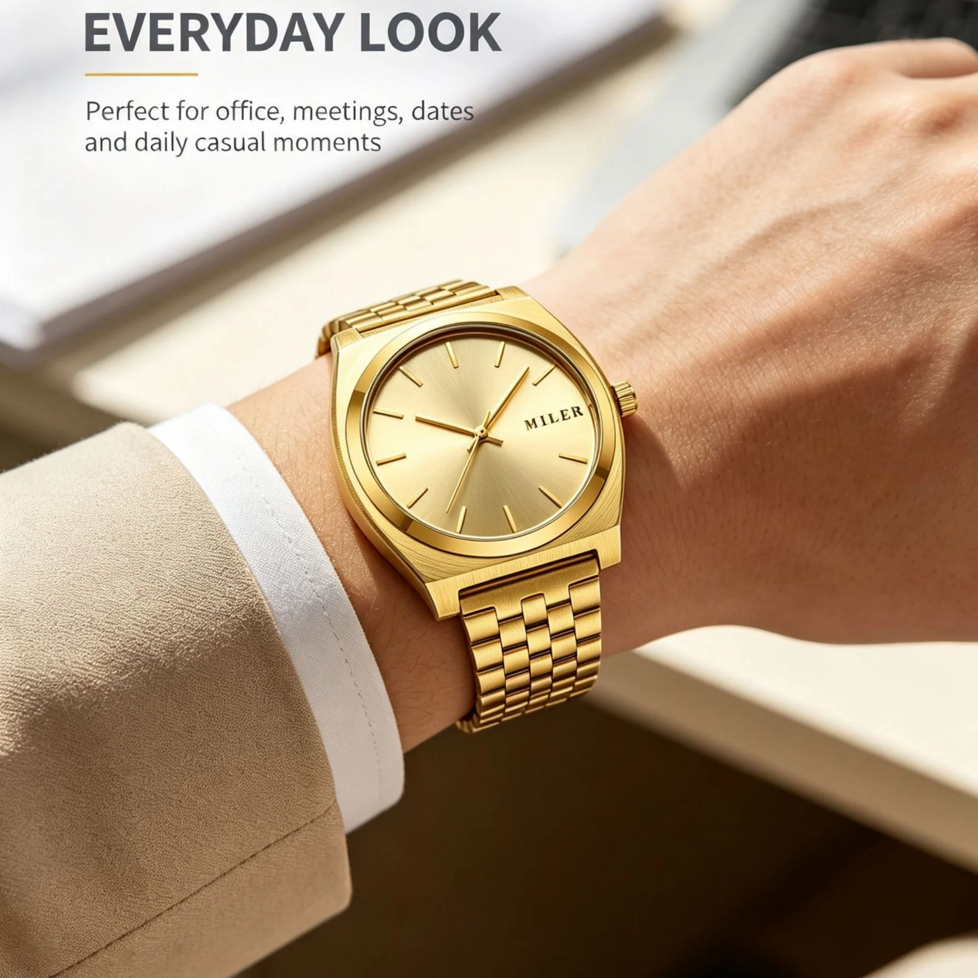 นาฬิกาข้อมือผู้ชาย สายทอง ควอต - Vintage Watch Collecting บทวิจารณ์และราคา