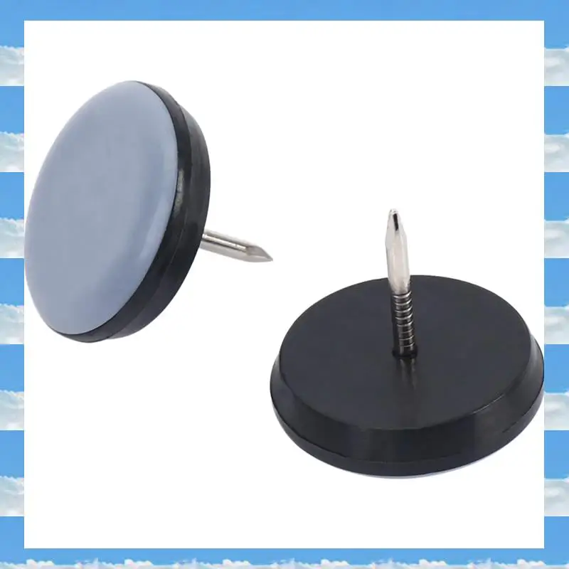 

A11I 80Pcs 25Mm Chair Gliders Furniture Sliders PTFE Easy Moving Pads Round With Nail Feet Protector For Hardwood Floor