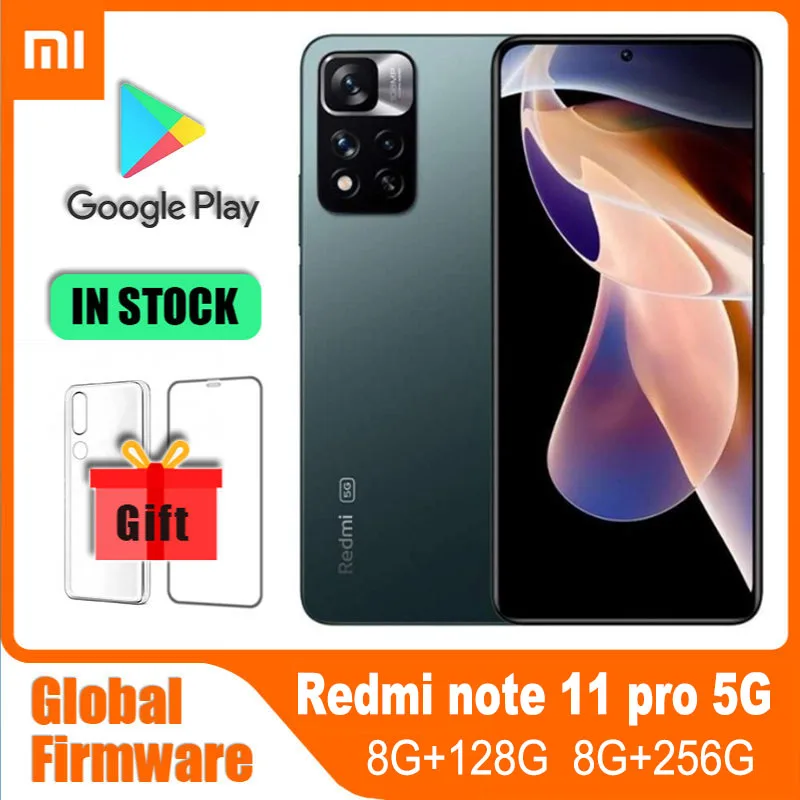 

Global rom Xiaomi Redmi Note 11 Pro 5G 8G 256G Cellphone Smartphone 108MP Camera MediaTek Dimensity 920 5G,5160 mAh