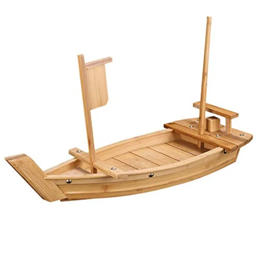 

Wooden Sushi Boat Serving Tray 24 Inch Sushi Plate for Restaurant or Home Large Size Sushi Tray Serving Boat Plate for Restaura