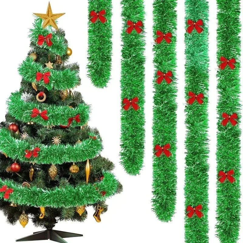 2M Christmas Garland Home Party Wall Door Decor Christmas Tree Ornaments for Stair Fireplace Xmas Decoration Strip Party Supplie