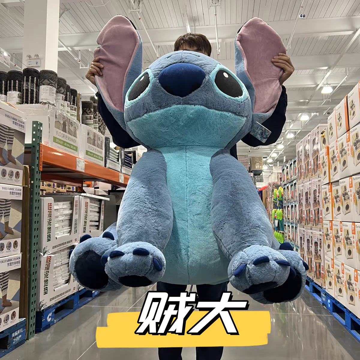 

Lilo&Stitch Sleeping Pillow Plush Stuffed Doll Disney Cartoon Kawaii Animal Couple Giant Size Softmaterial Toy For Children Gif