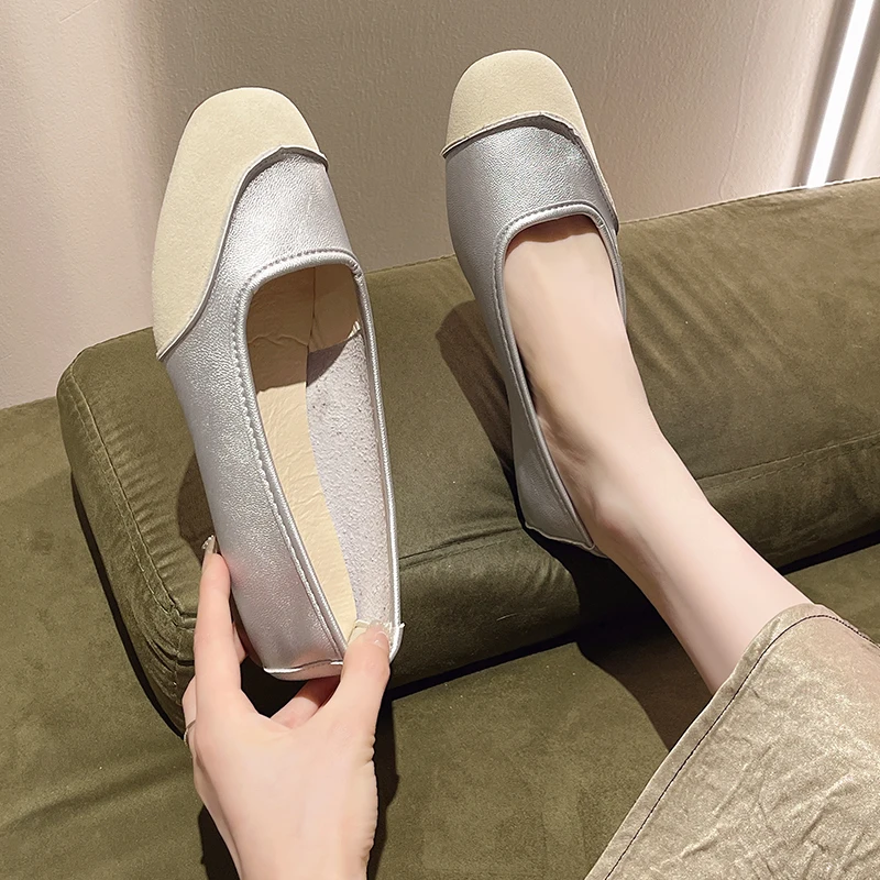 Oma Schoenen Ondiepe Mond Elegant Zacht Vrouwelijk Schoeisel Dames Mocassins Slip-On Nieuwe Comfortabele Zomer Jurk Slip Plat