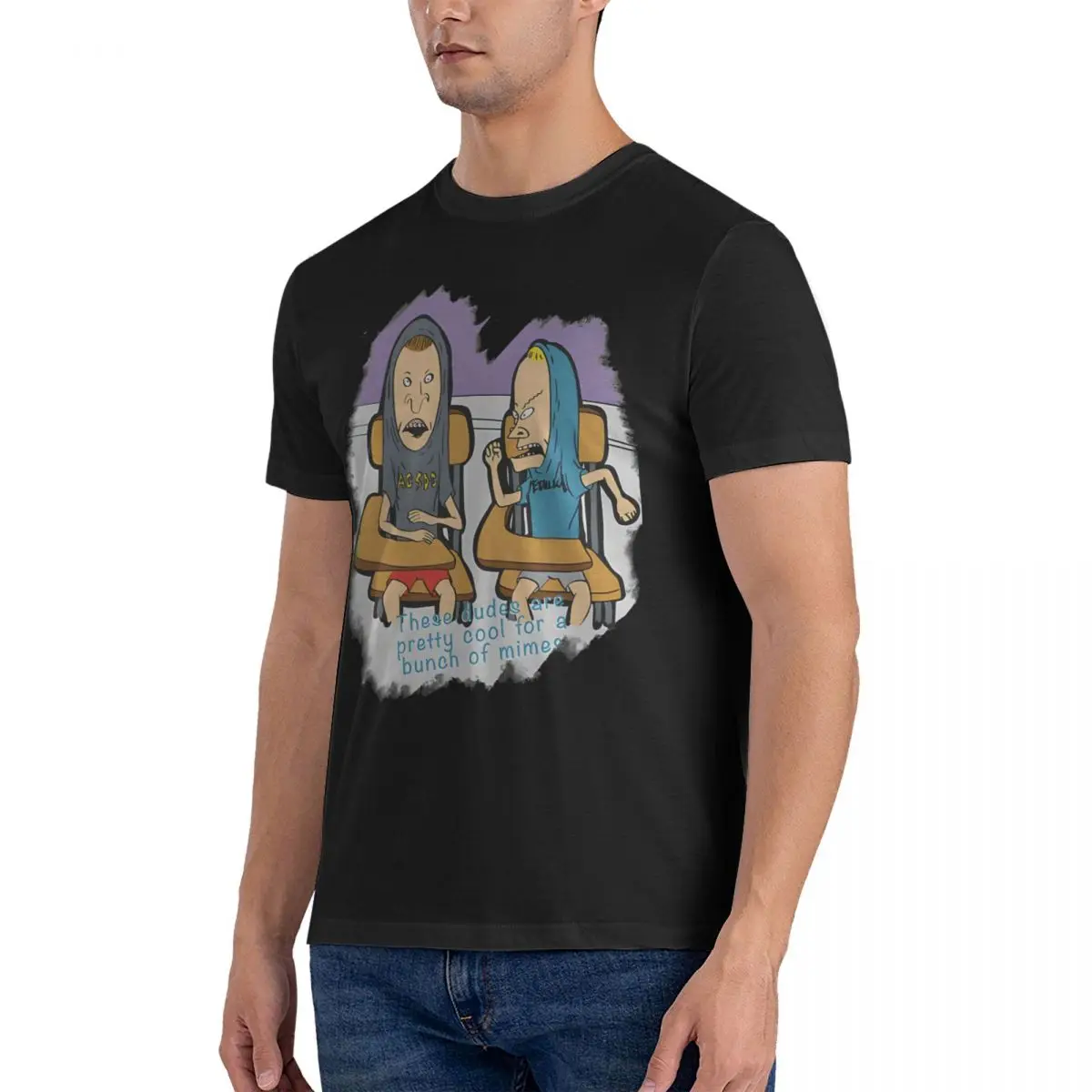 These Dudes Are Pretty Cool For A Bunch Of Mimes T Shirt Beavis And Butt-Head Humorous Tee Shirt Short Sleeve O Neck T-Shirts