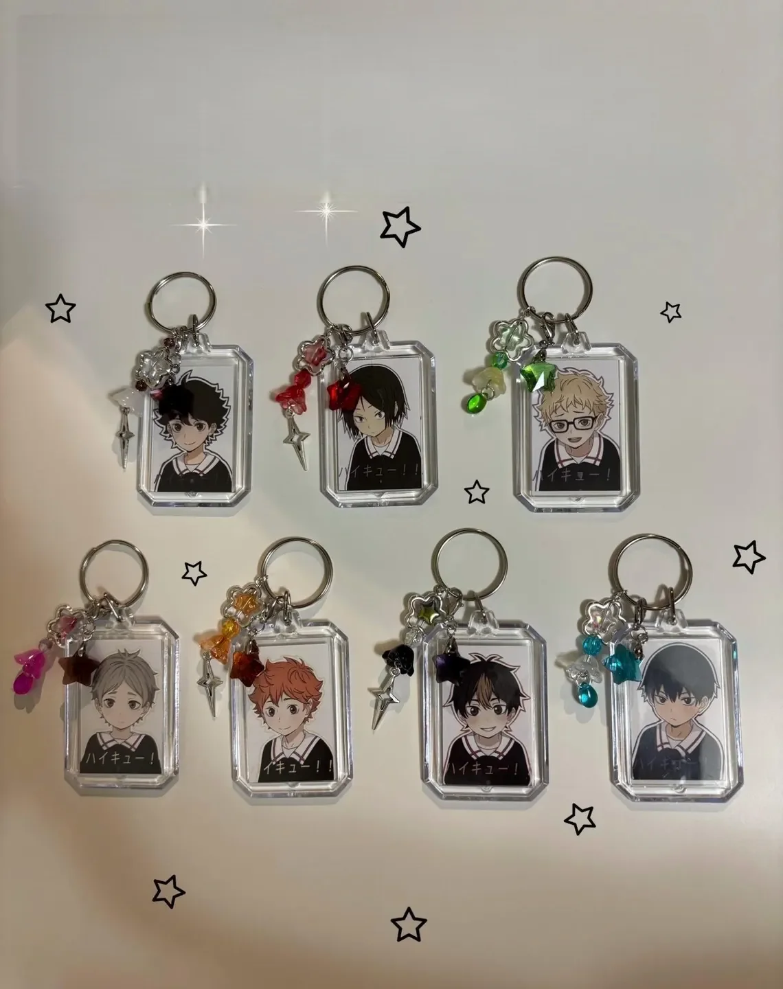 

Volleyball Boys keychain, cute anime accessory, acrylic, y2k fan gift, creative gift