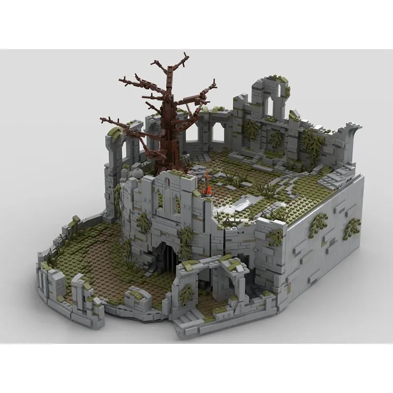 معالجة التخليص تجميع الجسيمات الصغيرة بناء لعبة المكعبات MOC-123213 7442 قطعة قلعة النار بناء نموذج الحلي