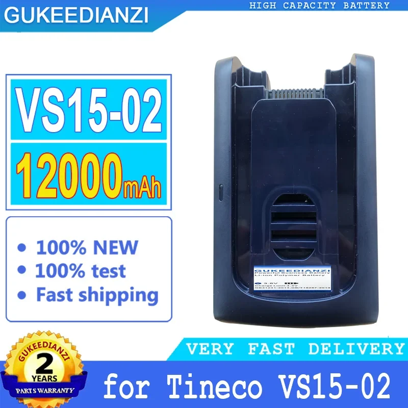 

12000mAh GUKEEDIANZI Battery for Tineco VS15-02 VS1502 Big Power Bateria