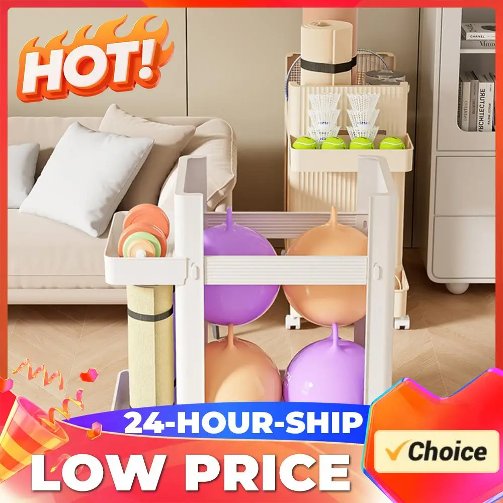 

Gym Equipment Holder Large Capacity Sports Equipment Storage Rack Fitness Equipment Storage Rack Sports Equipment Trolley Basket