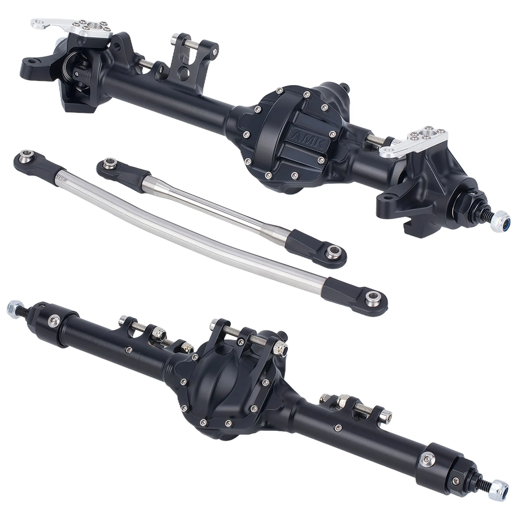 Vanquish HD44 Axles for 1/10 RC Crawlers, CNC Aluminum Front & Rear Straight Axle Set for VS4-10 SCX10 II