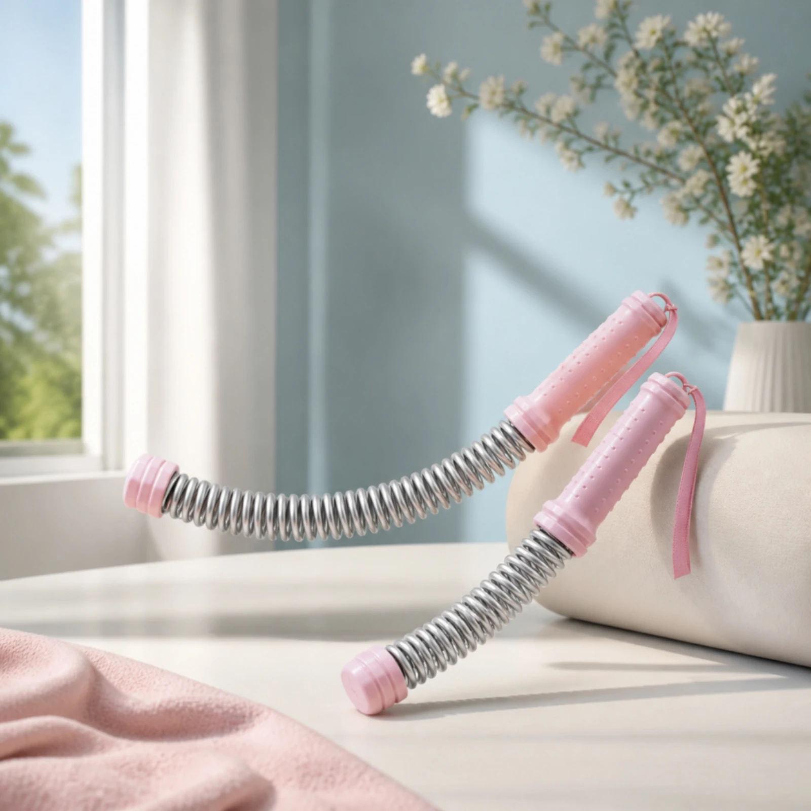 Resistance Band Heavy - スプリングエクササイズロープ、リストストラップ付き弾性エクササイズロープ、スプリング抵抗バンド、耐久性のあるフィットネス機器、高耐久性