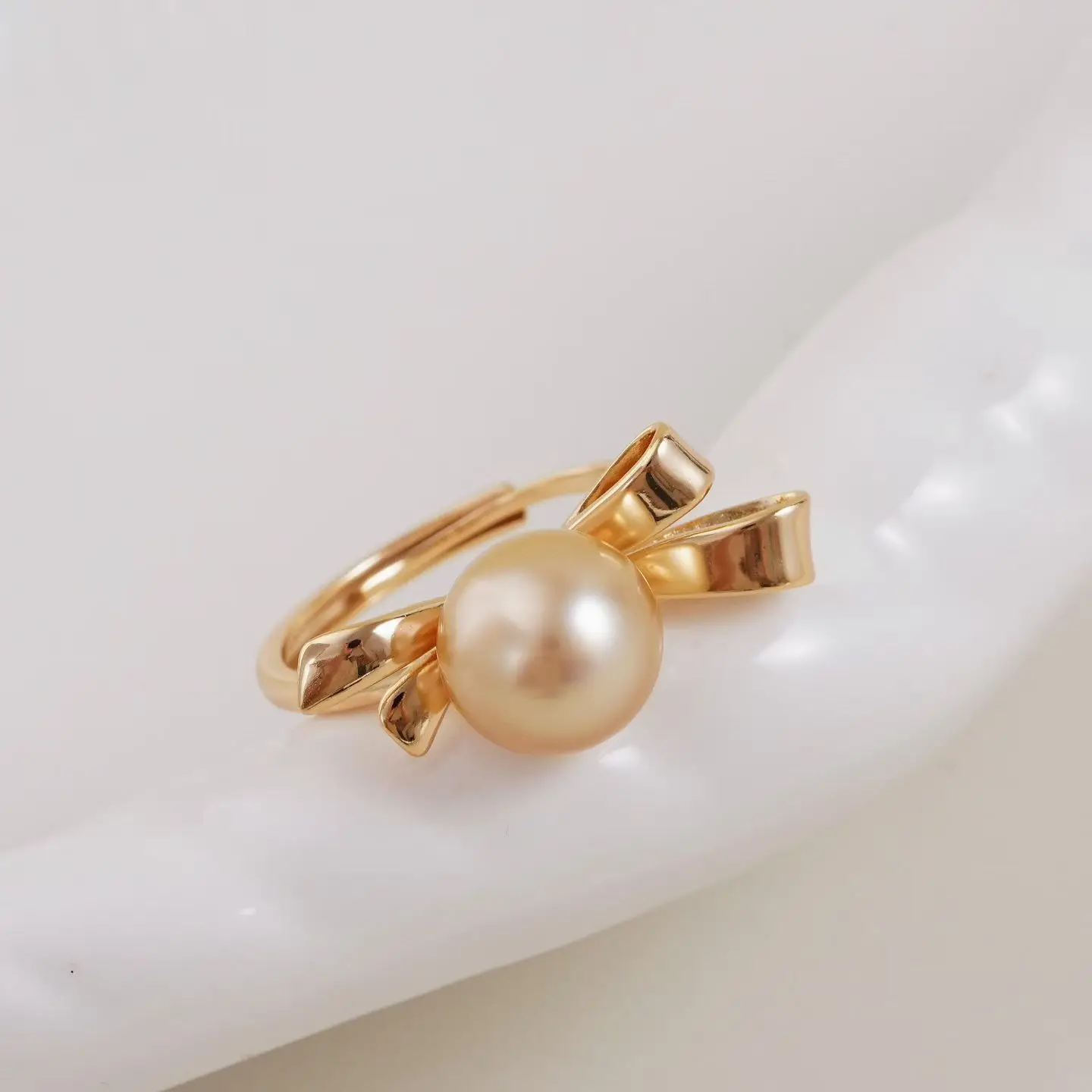 

Bow S925 Sterling Silver Adjustable Finger Ring Mountings Base Setting Findings Jewelry Components for 8-9mm Pearls 3pcs/lot