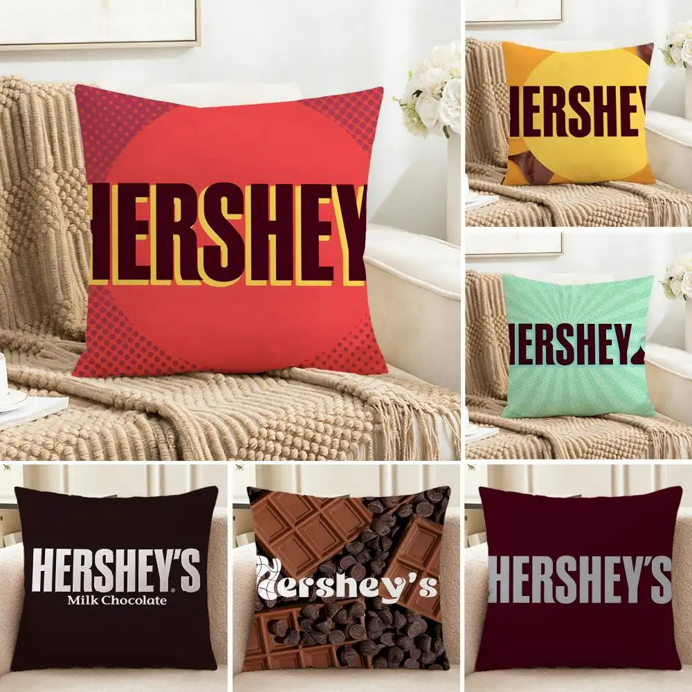 Funda de Cojín Clásica de Moda con Diseño Artístico de Hershey's USA, Lavable, con Aspecto de Lino, para Decoración Diaria del Sofá, Hogar y Habitación
