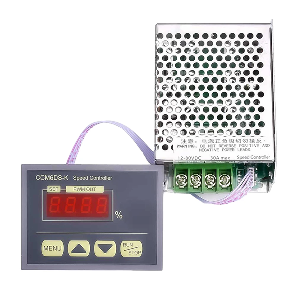 DC 12-80V 30A PWM DC Motor Speed Controller Governor + LED Digital Display CCM6DS-K Motor Speed Controller