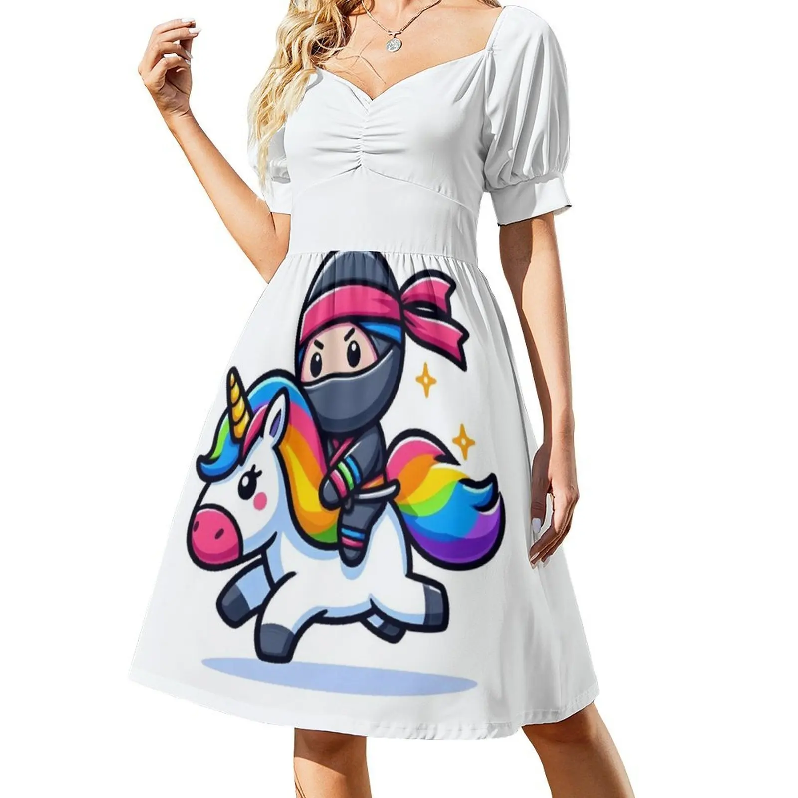 Kawaii مع وشاح قوس قزح البوهيمي بلا أكمام فستان متعدد المطبوعات عطلة الشاطئ فستان الحفلات Kawaii أفضل عيد الحب لصديقتك #2