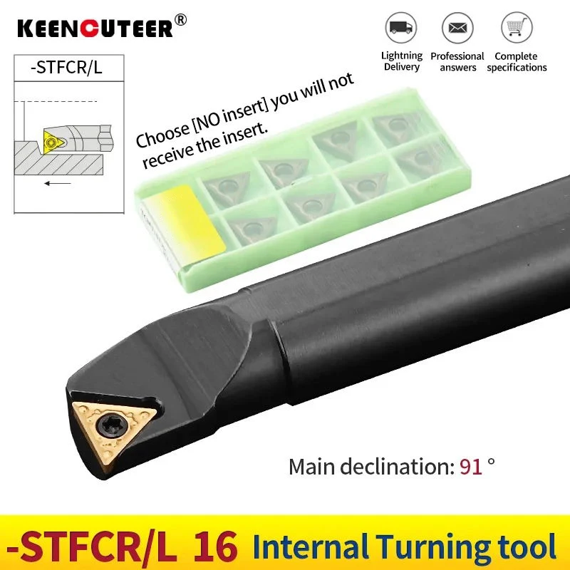 Portaherramientas de torneado interno de S20R-STFCR16, insertos TCMT16, barra de torno de S25S-STFCR16, juego de herramientas de corte CNC, 1 ud porta herramientas torno herramientas de torno.