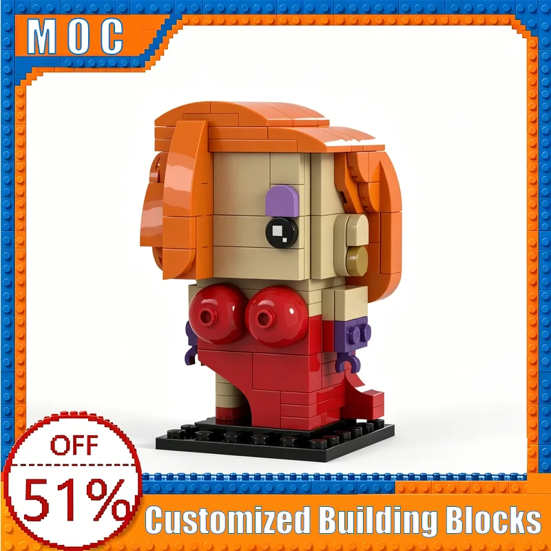 

165 Parts Cute Character Brickheadz MOC Model DIY Assembly Building Blocks Educational Toy Home Display Birthday Festival Gift