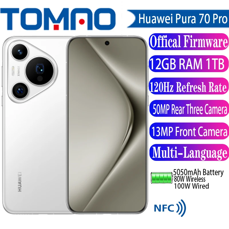 Original Official New Huawei Pura 70 Pro Mobile Phone 6.8