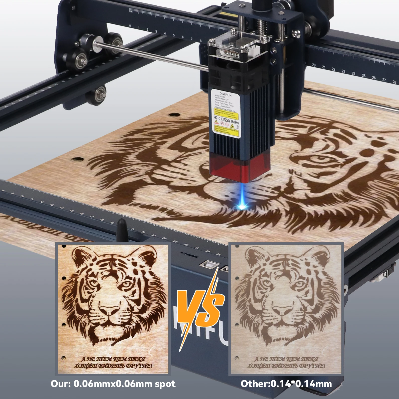 DIMIFUN 6W/12W Diode CNC DIY Laser Engraving Machine with Wi-Fi Control | 380*380mm Honeycomb Panel | Includes Gifts