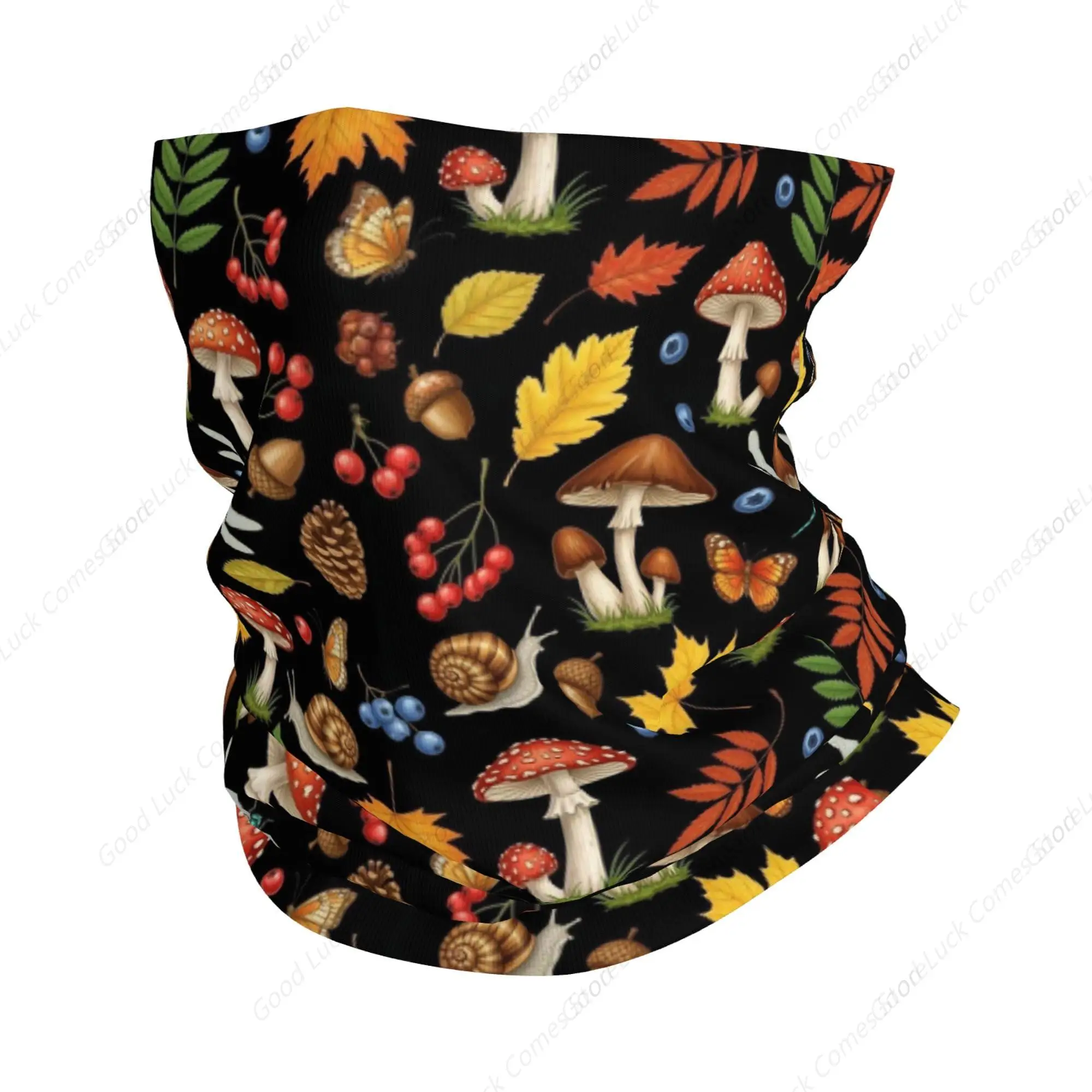 

Женская и мужская маска для лица, прочная полумаска, шрам для рыбалки, езда на велосипеде, моющаяся полумаска, шарф, осенняя повязка на голову с листьями грибов