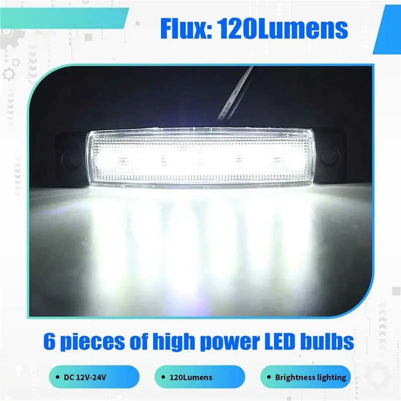 NEW HOT In Stock-10 Pcs Marine Boat Lights,12V 24V Waterproof Boat Interior Navigation Strip Light Deck Transom Step Cockpit Lig