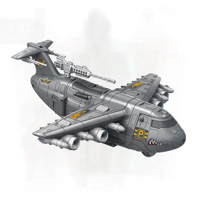 Peng Le Bao – modèle d'avion de chasse, jouet de Simulation pour enfants, avion de Transport transformant, modèle en plastique, thème de Base militaire
