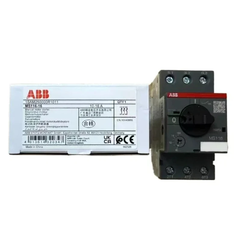 Avviamento motore ABB MS116 con protezione da sovraccarico e cortocircuito Nuovo di zecca originale