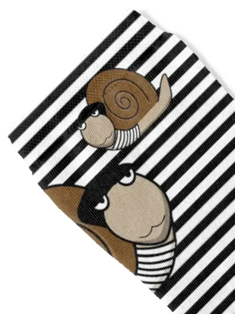 French Snail ~ Escargot Socks essential men cotton high quality Men's Mens Socks Women's