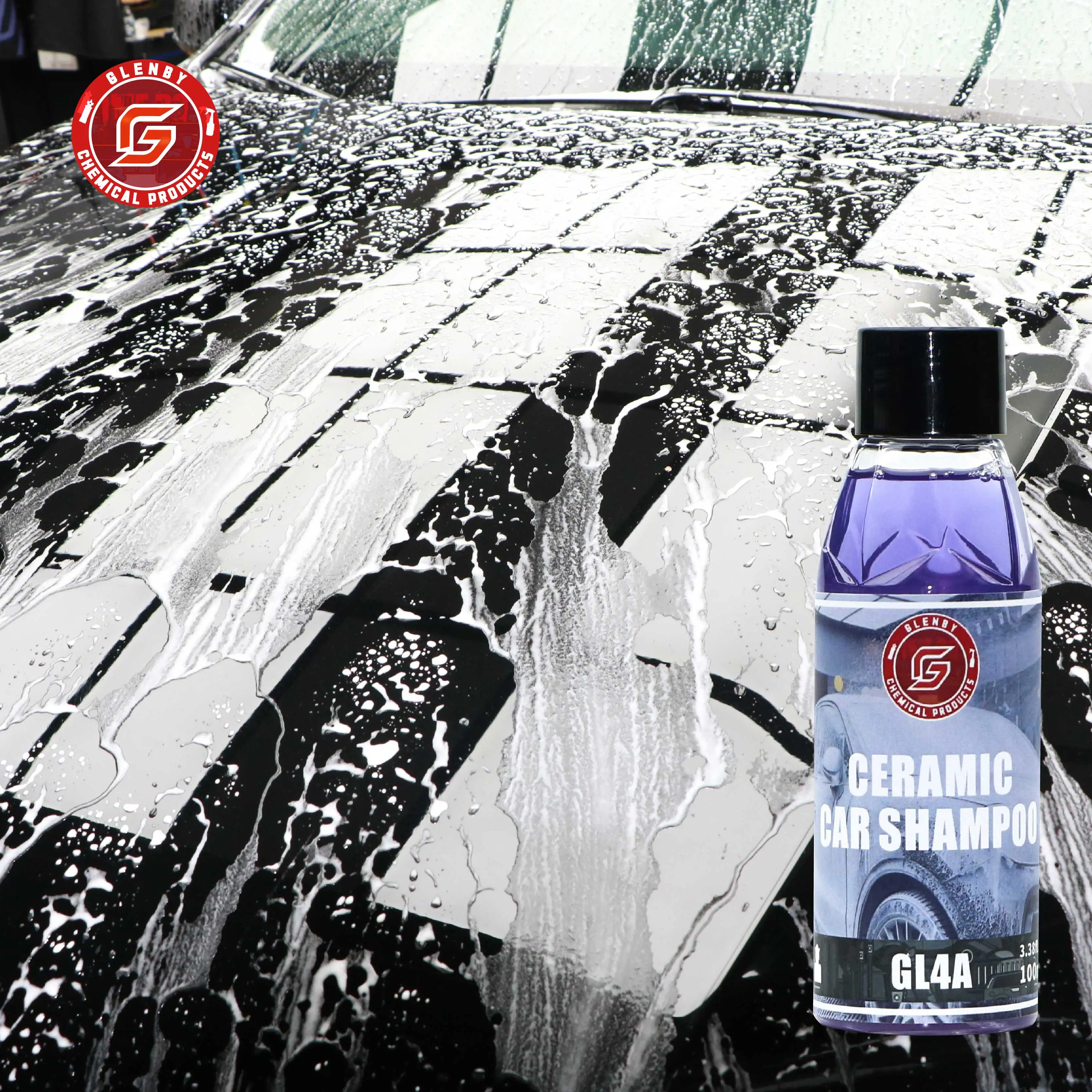 Glenby Car Wash and Wax with protection high hydrophobic and make car shine GL4A Ceramic Car Shampoo
