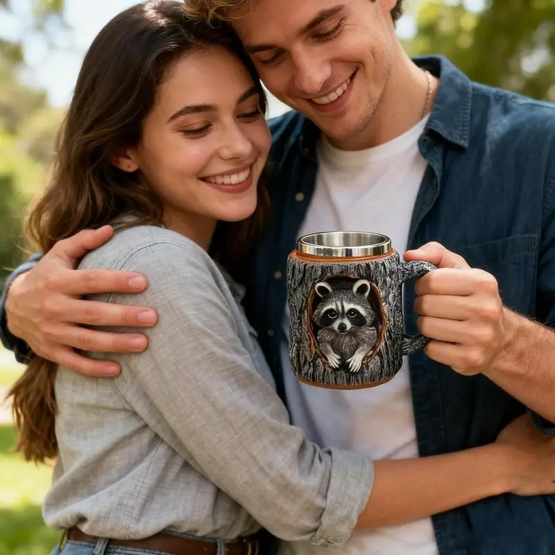 3D Tea Cup 11 Oz Tree Hole Animal Halloween Mugs Drink Cups For Men Women Morning Routine Relaxing Moments Birthday Party