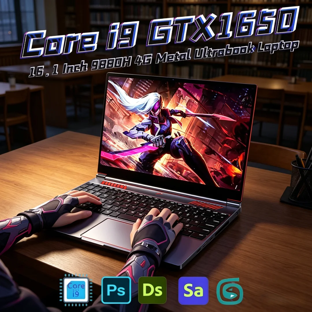 Computadora Portátil para Juegos Elite de 16.1 Pulgadas, RTX4050 6G, Intel Core I9-13900H/I9-10885H, Windows 11, RAM Máxima de 64GB DDR4, 2*M.2 NVME, SSD de 4TB