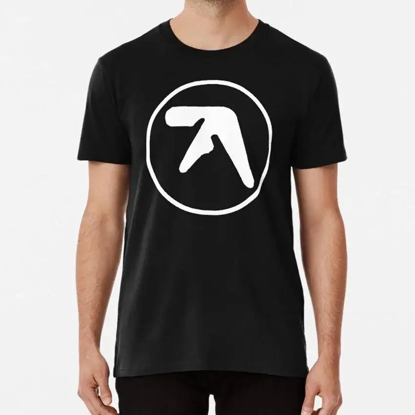 male funny present Fashion Aphex Twin Short Sleeves Men's Black T-Shirt Men T Shirt Print  Short Sleeve T-shirt