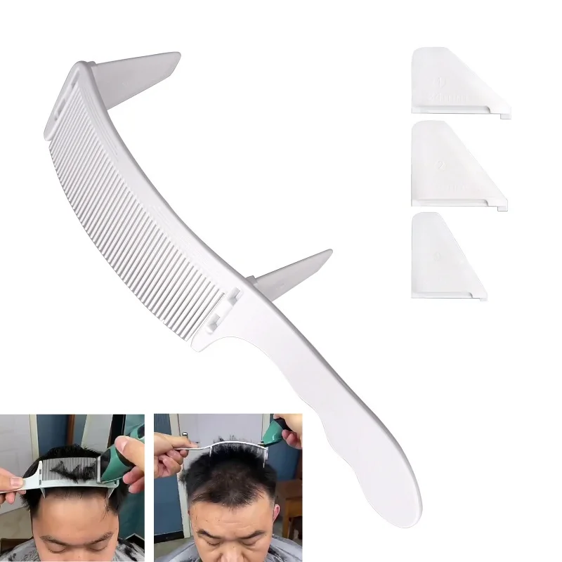 Barber Fade Comb for Men Anti-Static Heat Resistant Adjustable Curved Comb for Positioning and Flat Top Comb Barber Fading Comb