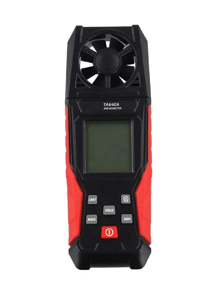 Digital Anemometer Air Velocity Meter with Temperature Display and Data Hold for Maximum Minimum and Real Time Values