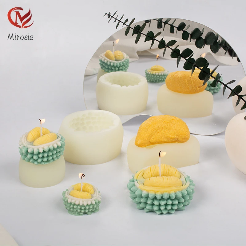 

Mirosie 3d Durian Mousse Cake Silicone Mold DIY Ice Cream Jelly Pudding Fruit Fondant Cake Chocolate Mold Cake Decoration