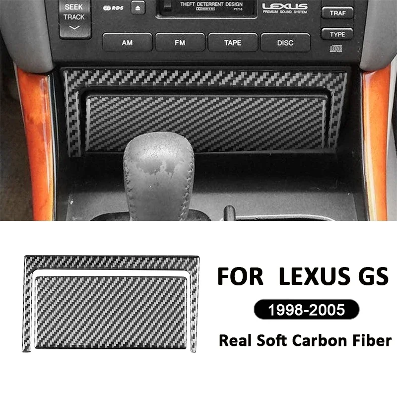 

For LEXUS GS 1998-2005 Carbon fiber car center console ashtray panel ashtray decorative cover interior sticker car accessories