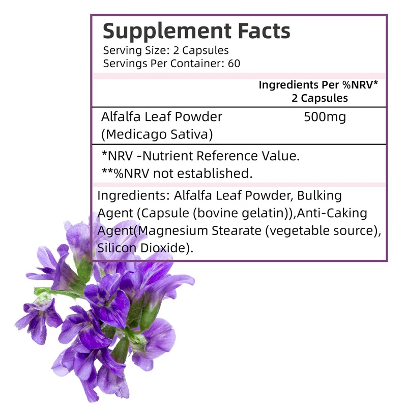 Alfalfa - Promotes Energy and Vitality, Supports Urinary Tract and Digestive Health