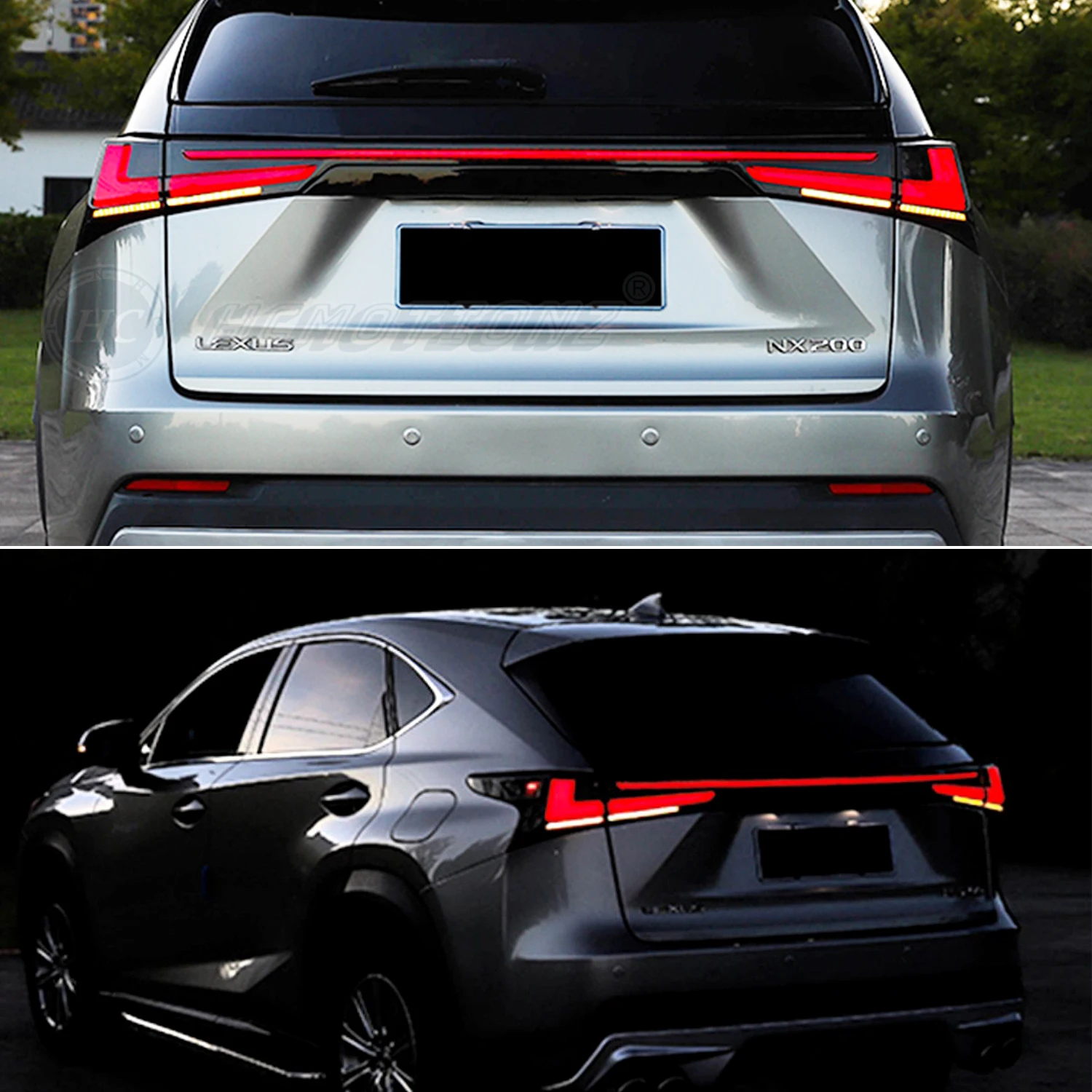 HCMOTIONZ LED Tail Lights for Lexus NX200 NX300 2014-2022 Rear Lamp High Quality Car Accessories DRL Start UP Animation