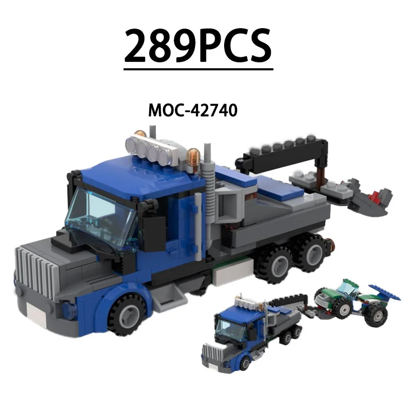 

MOC-42740 Building Block City Truck Trailer Model Ornament 289 Pieces Children Educational Birthday Christmas New Year Toy Gift