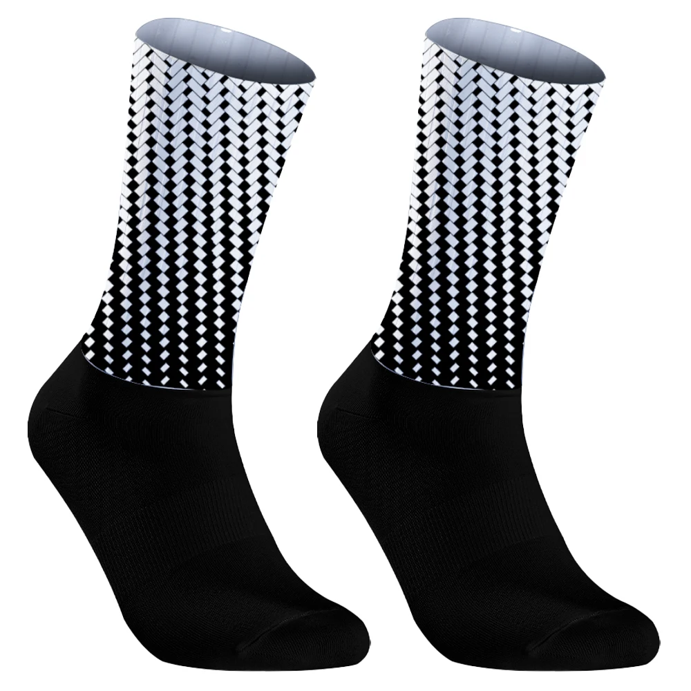 Muster Sommers port Rad socken rutsch feste Silikon Pro Outdoor Rennrad Socken Calcetines Ciclismo