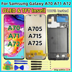 A70 A71 A72 LCD Display For Samsung Galaxy A70 A705 A705F A705MN Touch Screen Digitizer Assembly For Samsung A71 A715 A72 A725