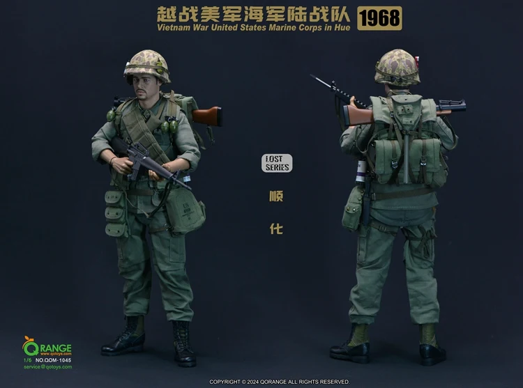 In Stock QOM-1045 1/6 Scale Soldier Vietnam War US Marine Corps in Hue 1968 Weapon Equipment For 12in Action Figures Model