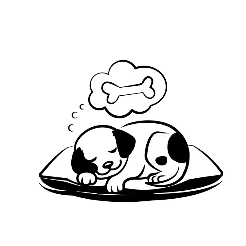 

15*11.5cm dog dreaming small bones cute design window bumper motorcycle accessories decorative vinyl car stickers