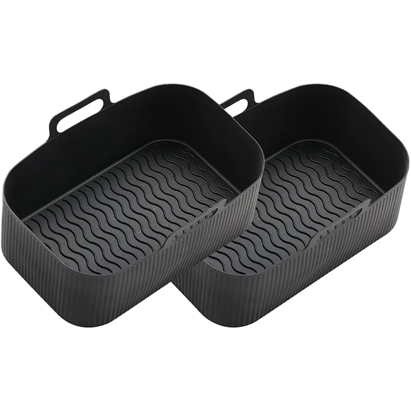 Air Fryer Liners for Ninja Air Fryer Dual, Reusable Air Fryer Silicone Liner for Ninja Air Fryer Accessories,Black HOT