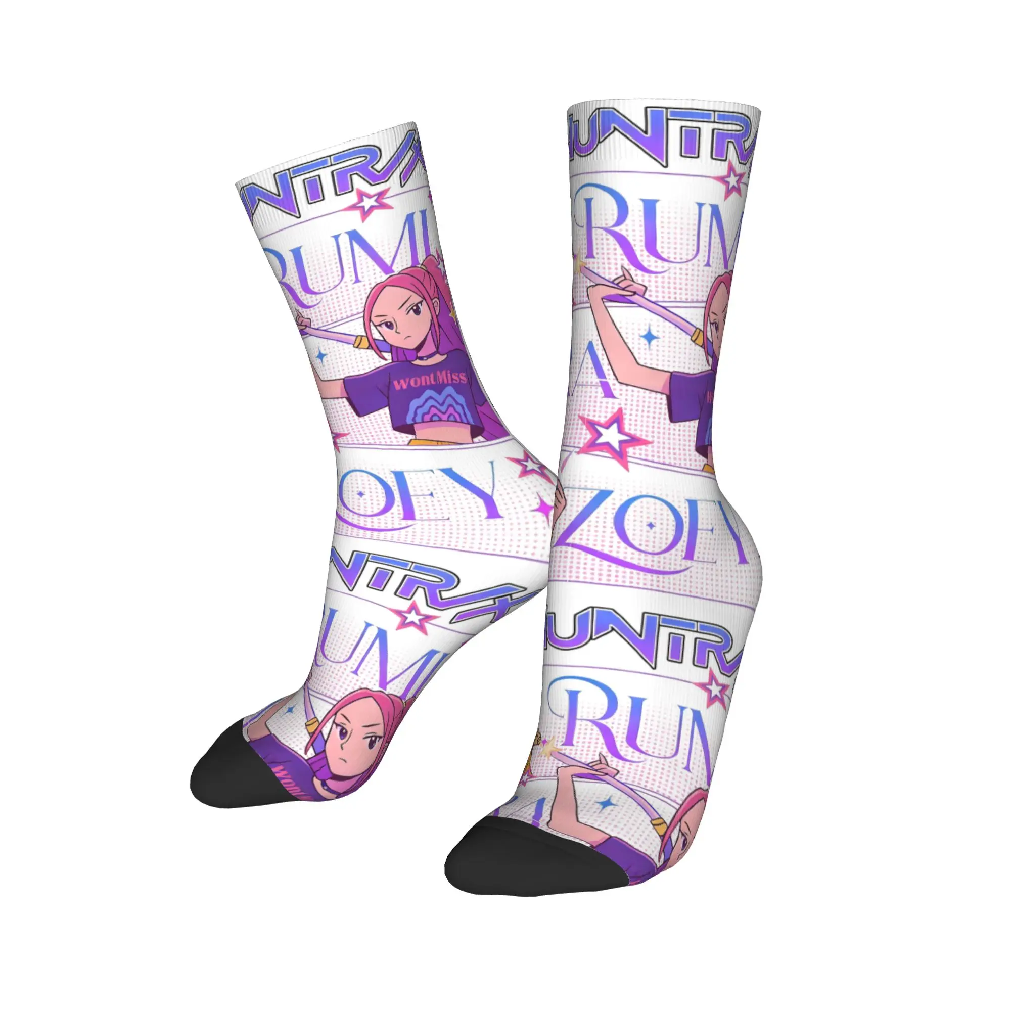 

Пользовательские Kpop Demons Hunterses Мужчины Женщины Экипаж Носки Унисекс Веселые Винтажные Y2K Аниме Принт Весна Лето Осень Зима Платье Носки