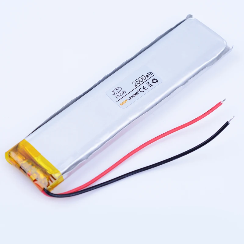 

10pcs/Lot 982999 3.7V 2500mAh Rechargeable Lithium Li Polymer Li-ion Battery For mp3 mp4 DVR GPS PDA psp bluetooth Speaker tools