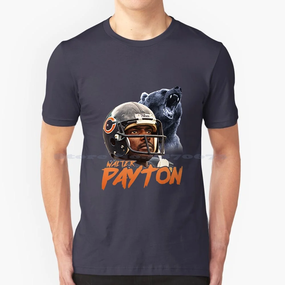 Walter Payton / / Vintage Fan Design T-Shirt T Shirt 100% Cotton Tee Football Team Illinois Sports Football Fan