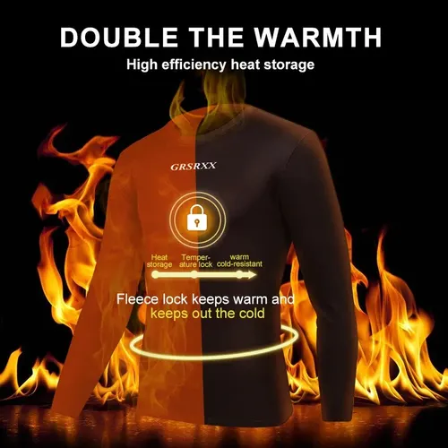 Imagen 2 del producto GRSRXX-ropa interior de ciclismo para hombre y mujer, camisa de manga larga con forro polar para mantener el calor, para invierno