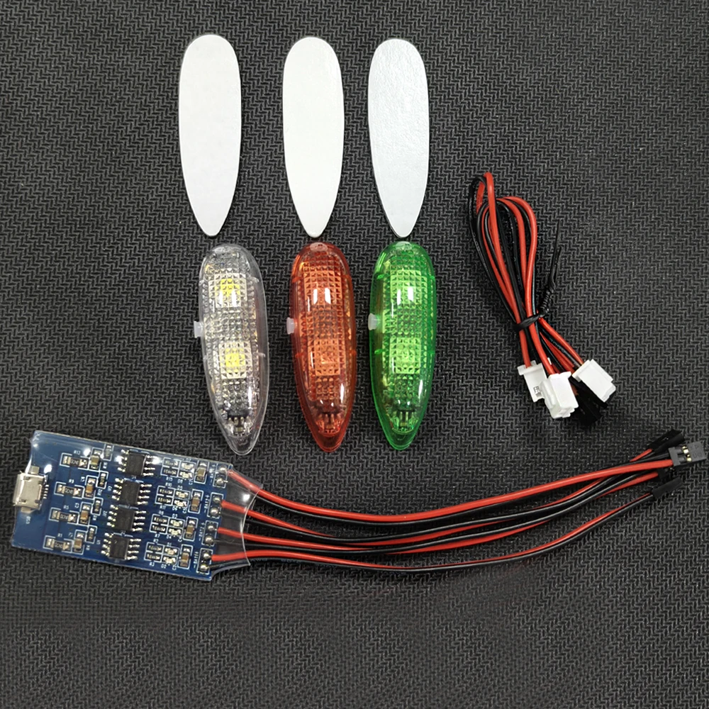 ZMR III Kabelloses Navigationslicht – 1S wiederaufladbare 4 Modi LED für RC Drone Flugzeug Boot Auto – Detail 13